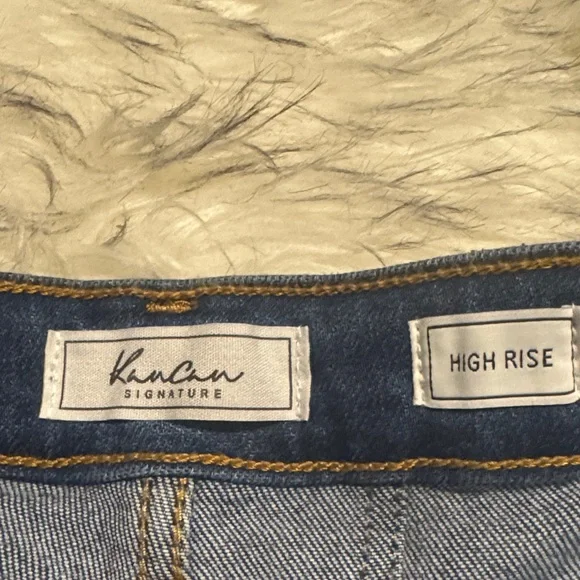 KanCan Distressed Blue Jean Shorts - Picture 3 of 4